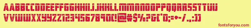 hardsciencelaser Font – Red Fonts on Yellow Background