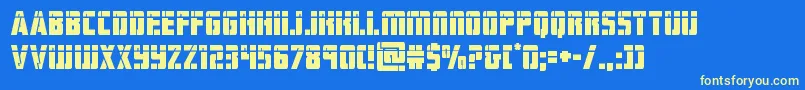 hardsciencelaser Font – Yellow Fonts on Blue Background