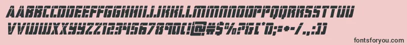 hardsciencelaserital-Schriftart – Schwarze Schriften auf rosa Hintergrund
