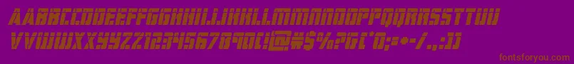 hardsciencelaserital Font – Brown Fonts on Purple Background