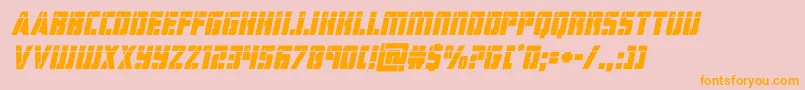 hardsciencelaserital Font – Orange Fonts on Pink Background