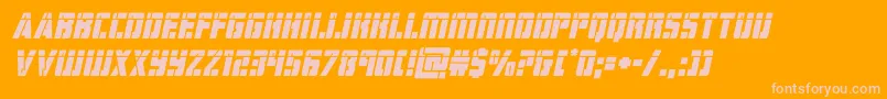 hardsciencelaserital Font – Pink Fonts on Orange Background