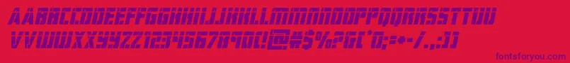 Police hardsciencelaserital – polices violettes sur fond rouge