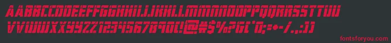 hardsciencelaserital Font – Red Fonts on Black Background