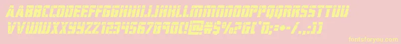hardsciencelaserital Font – Yellow Fonts on Pink Background