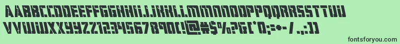 hardscienceleft-fontti – mustat fontit vihreällä taustalla