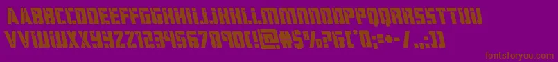hardscienceleft-fontti – ruskeat fontit violetilla taustalla