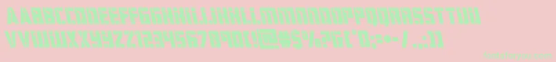 hardscienceleft Font – Green Fonts on Pink Background