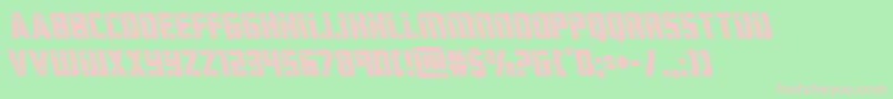 hardscienceleft Font – Pink Fonts on Green Background
