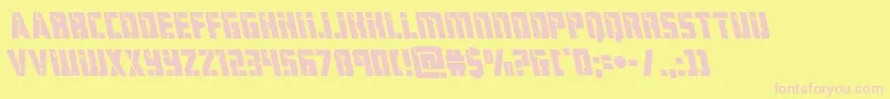hardscienceleft Font – Pink Fonts on Yellow Background