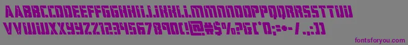 hardscienceleft-fontti – violetit fontit harmaalla taustalla