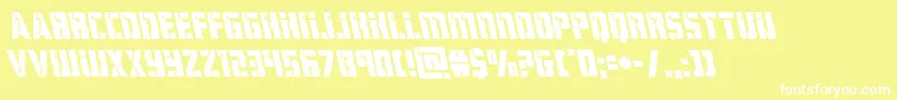 hardscienceleft Font – White Fonts on Yellow Background