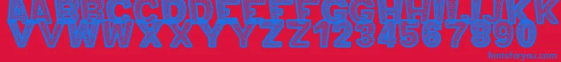 MeroOrnadTfb Font – Blue Fonts on Red Background