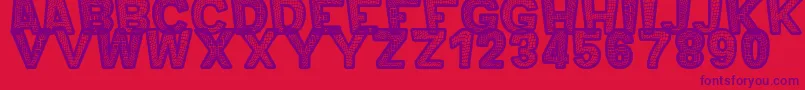 MeroOrnadTfb Font – Purple Fonts on Red Background