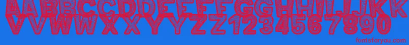 Шрифт MeroOrnadTfb – красные шрифты на синем фоне