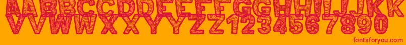 MeroOrnadTfb Font – Red Fonts on Orange Background