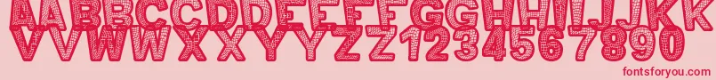 MeroOrnadTfb Font – Red Fonts on Pink Background