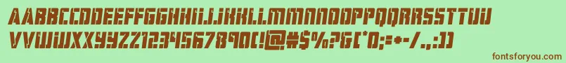 hardsciencesemital Font – Brown Fonts on Green Background