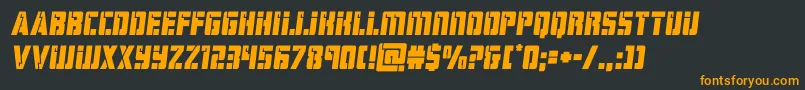 hardsciencesemital Font – Orange Fonts on Black Background