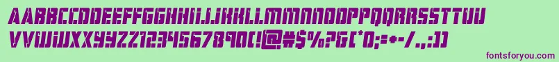 hardsciencesemital Font – Purple Fonts on Green Background