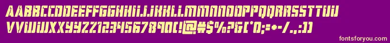 hardsciencesemital Font – Yellow Fonts on Purple Background