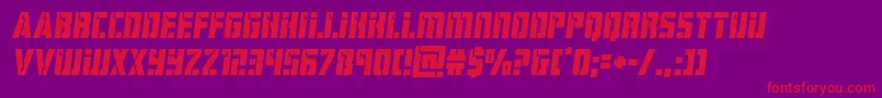 hardsciencesemital Font – Red Fonts on Purple Background