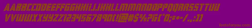 hardsciencesuperital Font – Brown Fonts on Purple Background
