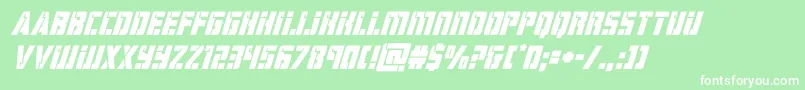 hardsciencesuperital Font – White Fonts on Green Background
