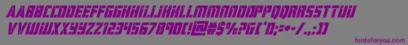 hardsciencesuperital Font – Purple Fonts on Gray Background