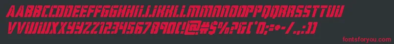 hardsciencesuperital Font – Red Fonts on Black Background