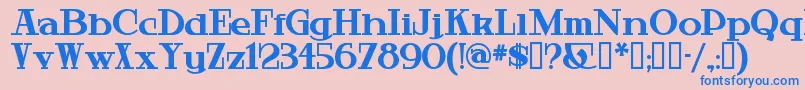 Шрифт HARDW    – синие шрифты на розовом фоне