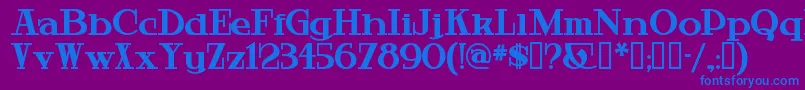 HARDW    Font – Blue Fonts on Purple Background