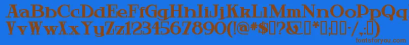 HARDW    Font – Brown Fonts on Blue Background