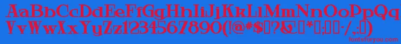 HARDW    Font – Red Fonts on Blue Background