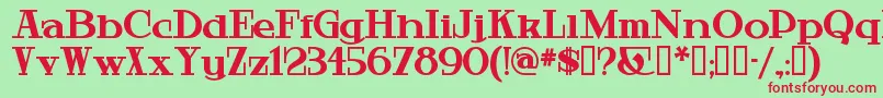 HARDW    Font – Red Fonts on Green Background