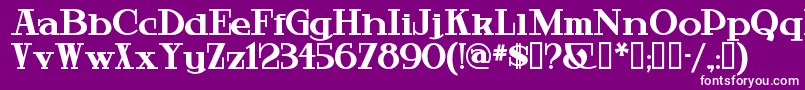 フォントHARDW    – 紫の背景に白い文字