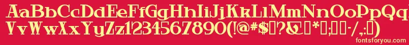 HARDW    Font – Yellow Fonts on Red Background