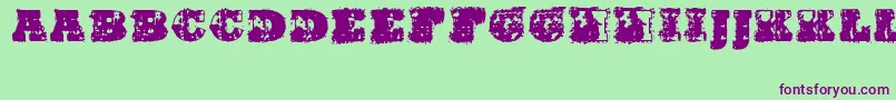 Hardwell Font – Purple Fonts on Green Background