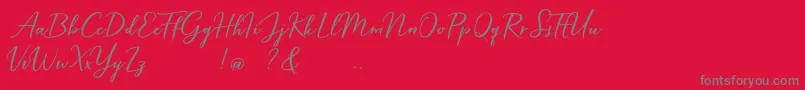 Hardwired Script Free Font – Gray Fonts on Red Background