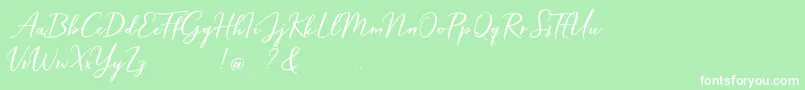 Hardwired Script Free Font – White Fonts on Green Background