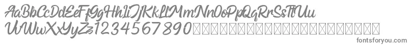HardworkFree Font – Gray Fonts on White Background