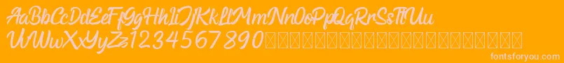 More about HardworkFree Font HardworkFree Font – Pink Fonts on Orange Background
