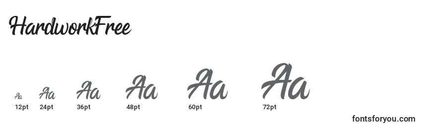 HardworkFree Font Sizes