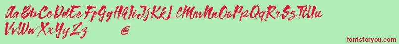 Hardy Blow Font – Red Fonts on Green Background