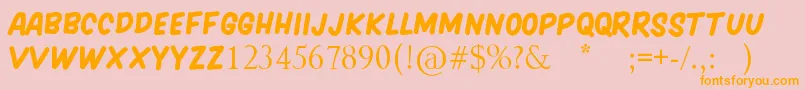 HARGENA Font – Orange Fonts on Pink Background