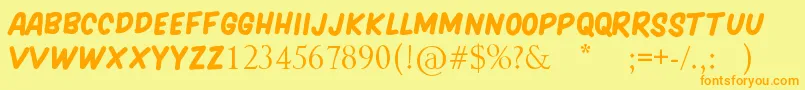 HARGENA Font – Orange Fonts on Yellow Background
