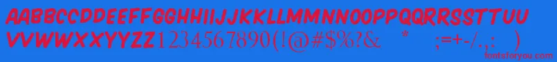 HARGENA Font – Red Fonts on Blue Background