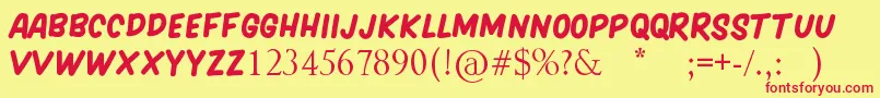 HARGENA Font – Red Fonts on Yellow Background