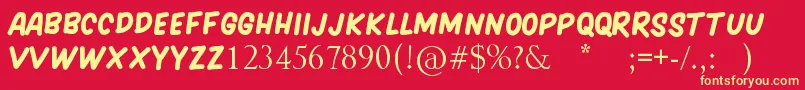 HARGENA Font – Yellow Fonts on Red Background