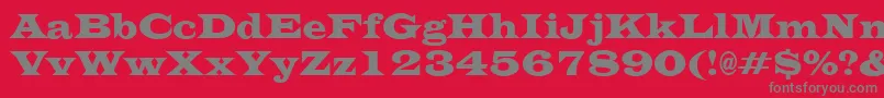 EvitacondensedRegular Font – Gray Fonts on Red Background